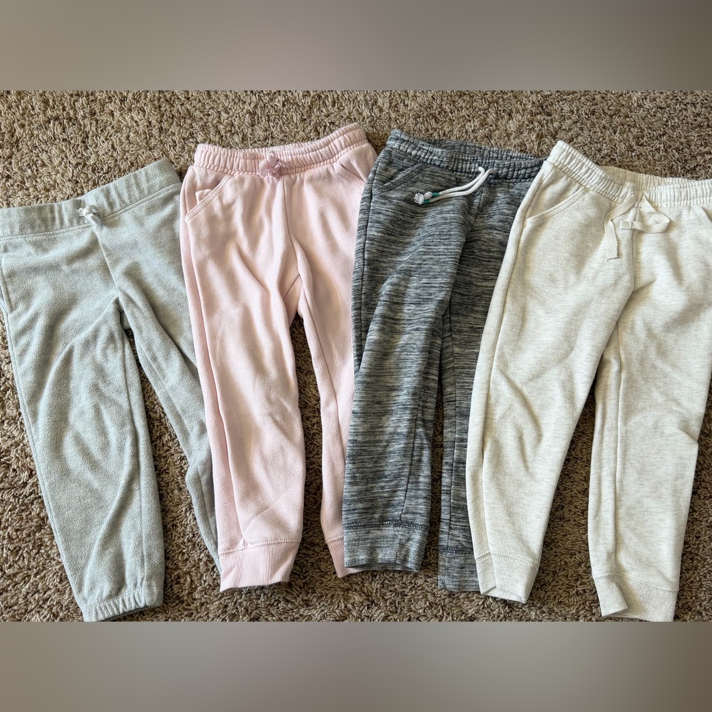 Assorted Kids Bottoms - Cream, Gray, Pink